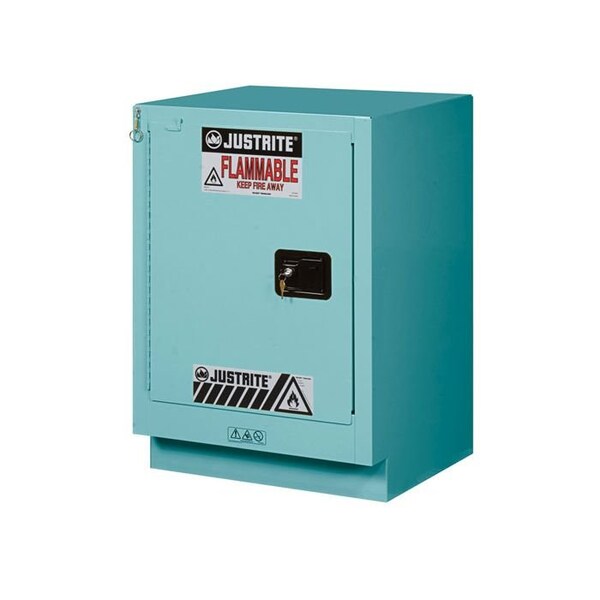 Justrite 15 gal, 1 Shelves, 18-Gauge Steel, 24 in W x 35.75 in H x 21.625 in D, Blue 8825322 - main